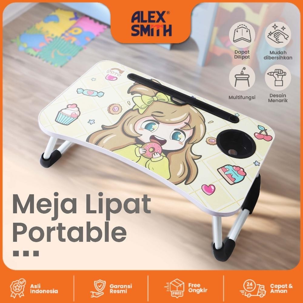 

GOTO MIJI TABLE MEJA BELAJAR MAKAN LIPAT ANAK LAPTOP KARAKTER PORTABLE
