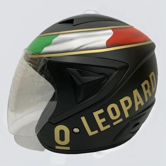 HELM JP 13 LEOPARD (HITAM) / RX HELMET SNI DEWASA MIRIP GM FIGHTER KACA MOTORCYCLE 2904T