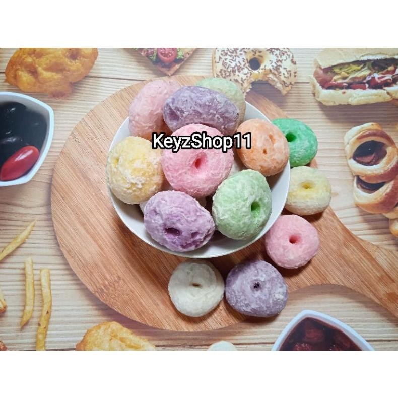 

et-12 gh-67 kue gabus donat / donuts kering manis rainbow Termurah Original