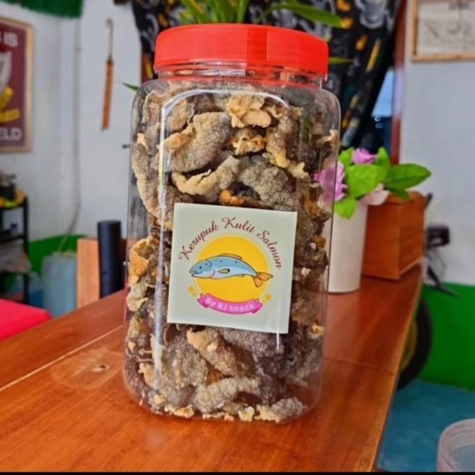 

Grosir Kerupuk Kulit Salmon Original Kemasan Jumbo Kripik Fish Skin