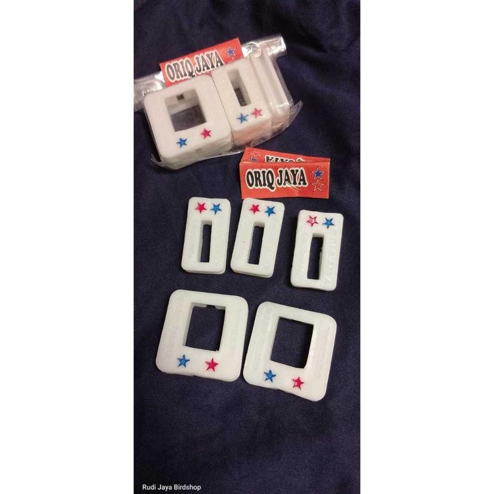 He13 hj-77 STOPER SANGKAR KOTAK KACER ORIQ JAYA BAHAN MIKA PLASTIK WARNA PUTIH MAINAN VARIASI KANDAN
