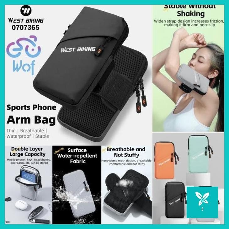 | WHL | WEST BIKING 365 Tas HP Olahraga Lengan Tangan Lari Sepeda Outdoor Sports Phone Arm Bag Breat