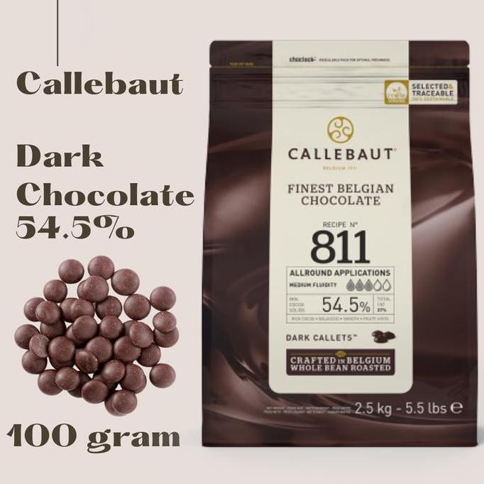 

Callebaut Dark Chocolate Belgian Couverture 811 54,5% 100 gram liquid