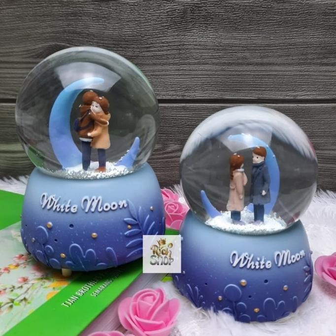 TERSEDIA Kotak Musik Bola Salju Lampu Bear Snowball Music Snowglobe