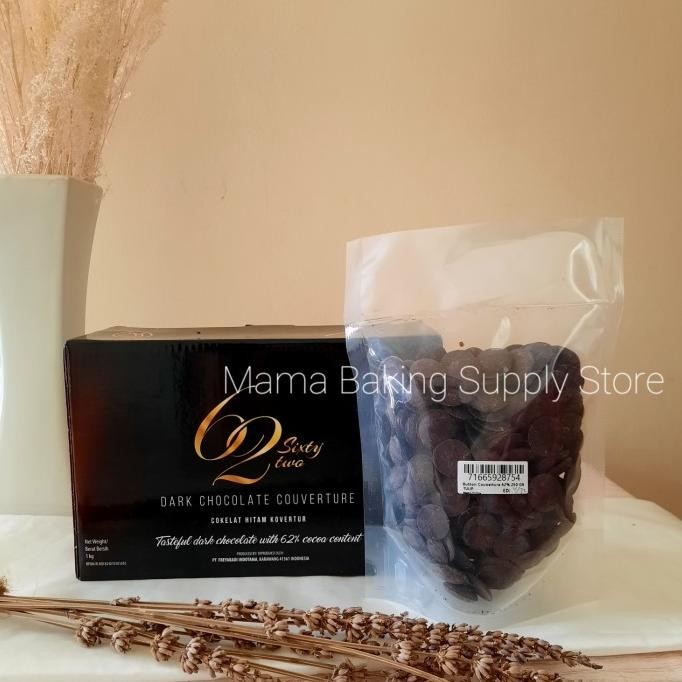 

TULIP Couverture Dark Chocolate Cokelat Mudah Leleh 62% 250 gr Repack liquid