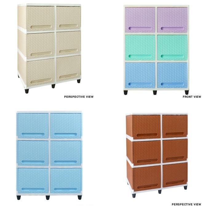 lemari plastik club flip double susun 3