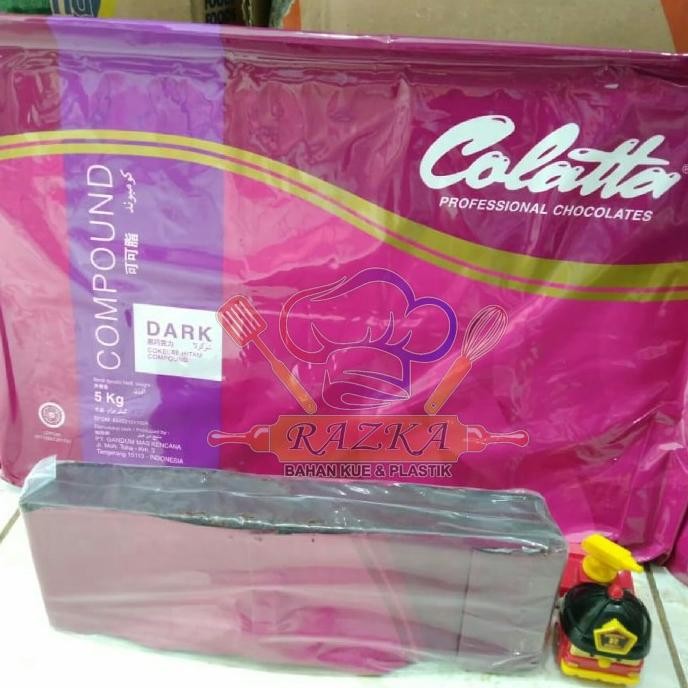 

Coklat blok | Chocolate Dark compound Colatta repack 1kg liquid
