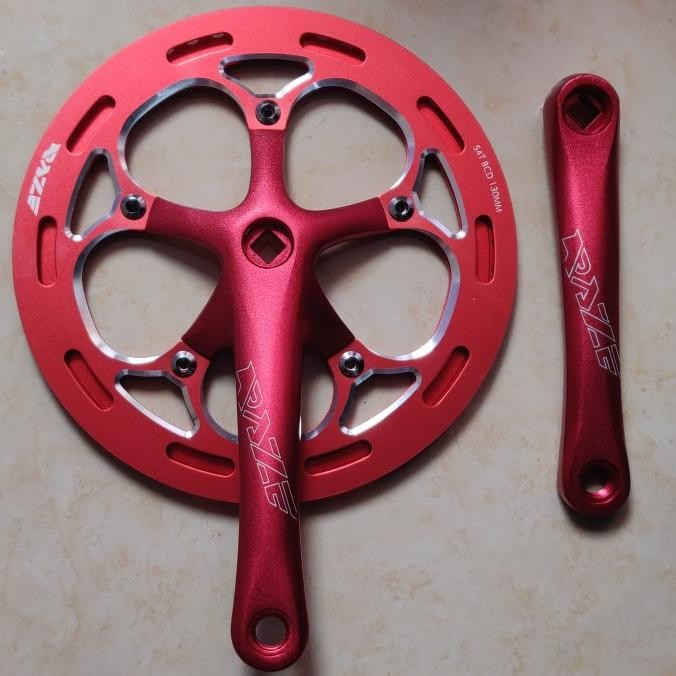 CRANKSET SEPEDA LIPAT SINGLE RAZE BB KOTAK