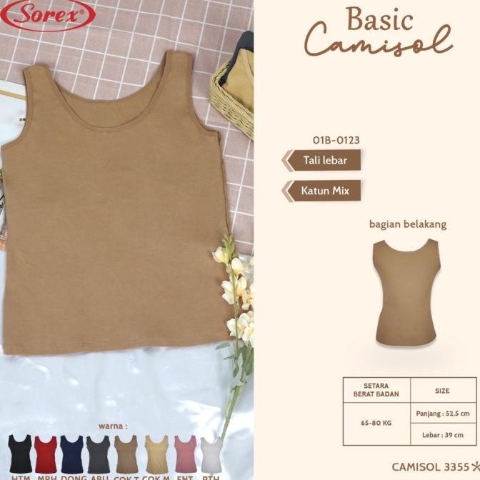Promo Camisol Tanktop Singlet Kaos Dalam Wanita 3355 Tali Lebar