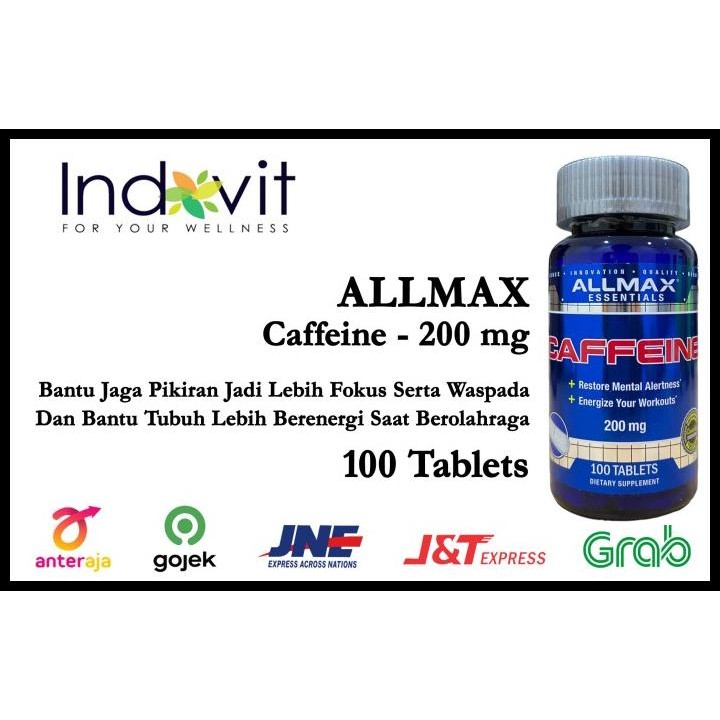 Terlaris Allmax Nutrition Caffeine 200 Mg 100 Tab Allmax Kafein Allmax Caffeine Good Quality