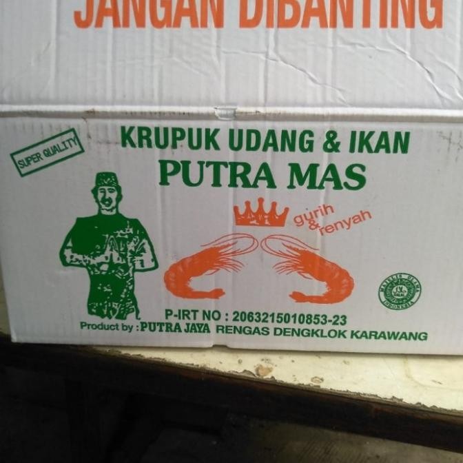 

Grosir Kerupuk Udang Putra Mas Mete Kartonan 5Kg
