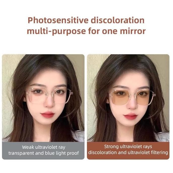 Sale Kacamata Photocromic Minus 0.25 Minus 3.25 Kacamata Fashion Anti-Uv 058