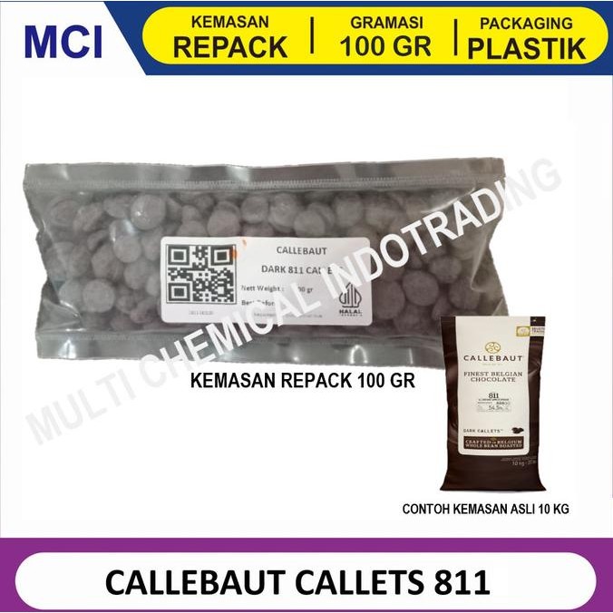 

REPACK 100 GR CALLEBAUT DARK CHOCOLATE 811 COUVERTURE 54,5% / COKLAT liquid