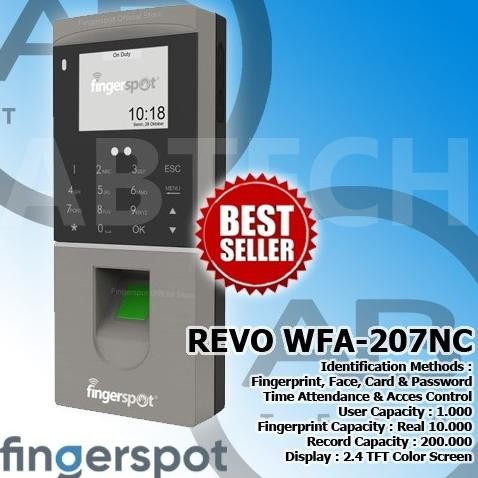 Mesin Absensi FINGERSPOT Revo WFA-207NC | Fingerspot WFA 207 NC