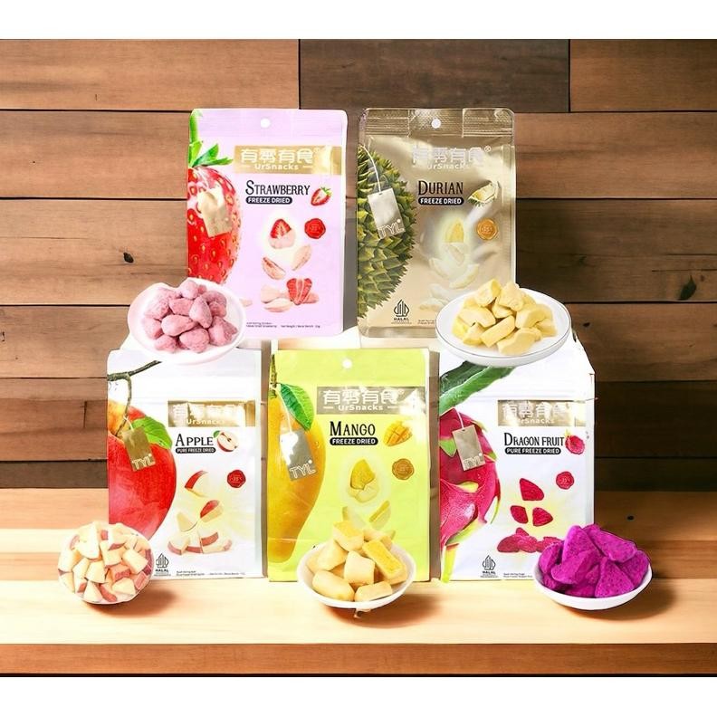 

HJ Snack Keripik Buah Sehat Freeze dried ursnack Apel Mangga ursnacks Strawberry Durian Dragon Fruit Murah Enak Tasikmalaya