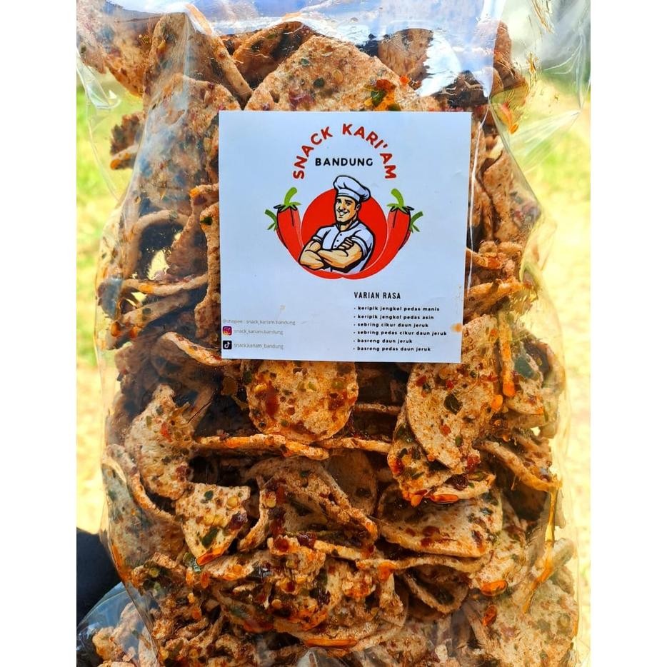 

HJ Basreng Pipih Premium Pedas Daun Jeruk Kari'am Bandung 500gr