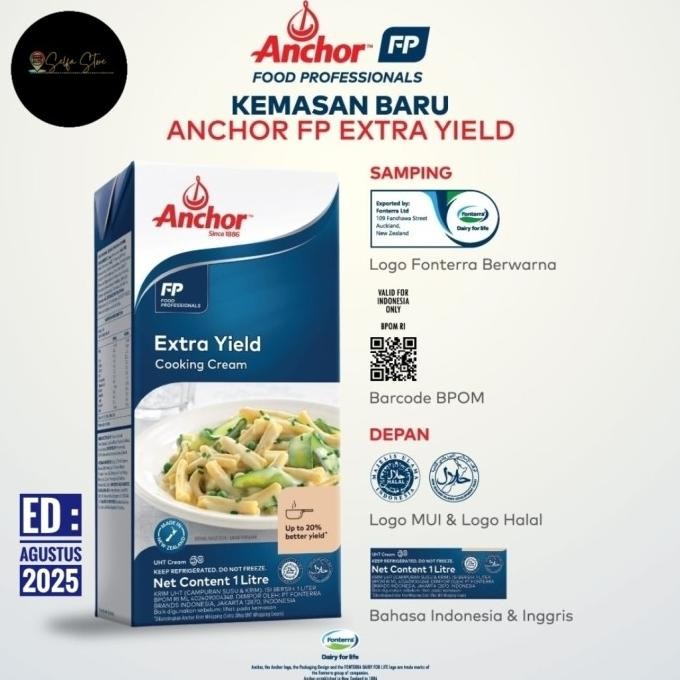 

Anchor Cooking Cream Extra Yield 1 Liter Krim Masak 1000Ml Halal Terbaru
