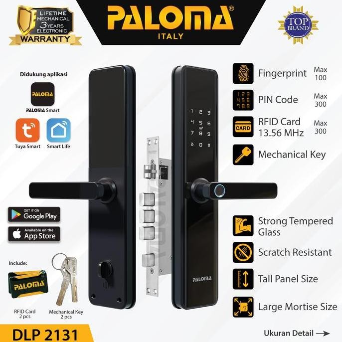 Digital Lock Smart Home / Dlp 2131 & Dlp 2136 / Kunci Pintu Door Handle New Stok
