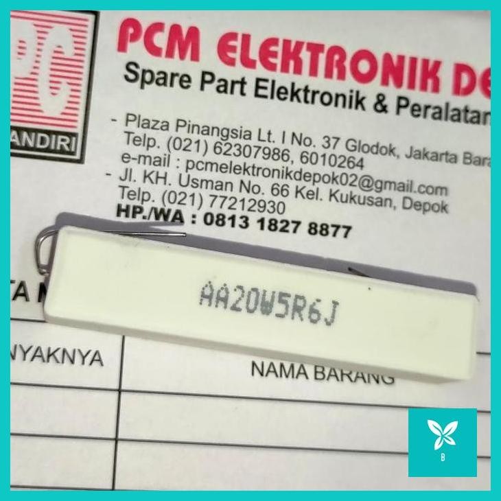 | PC | RESISTOR 5R6 5.6 OHM 20WATT 20W5R6 OHM R KAPUR