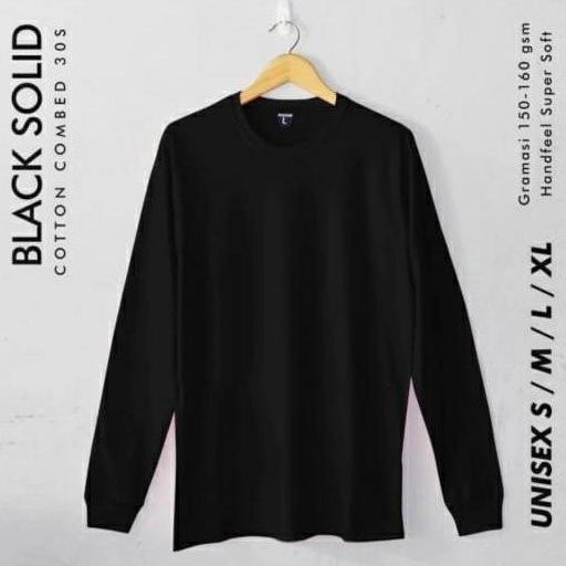 new kaos polos lengan panjang karet lengan pria/wanita