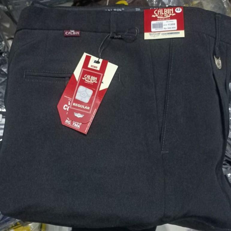 Celana Panjang Pria Formal Bahan Kerja Reguler  Calbin Original