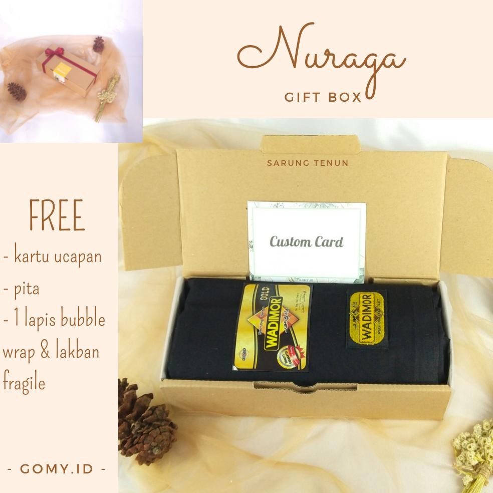 NURAGA gomy.id gift box hampers kado hadiah sarung tenun ulang tahun sidang wisuda pacar cowok laki 