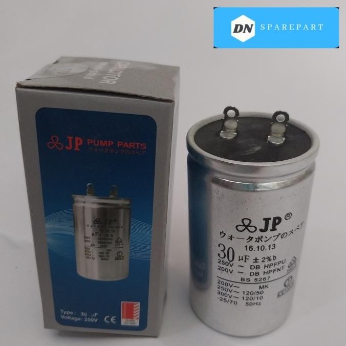 Promo Kapasitor JP 30uf Aluminium- Kapasitor Pompa Air 30uf COD