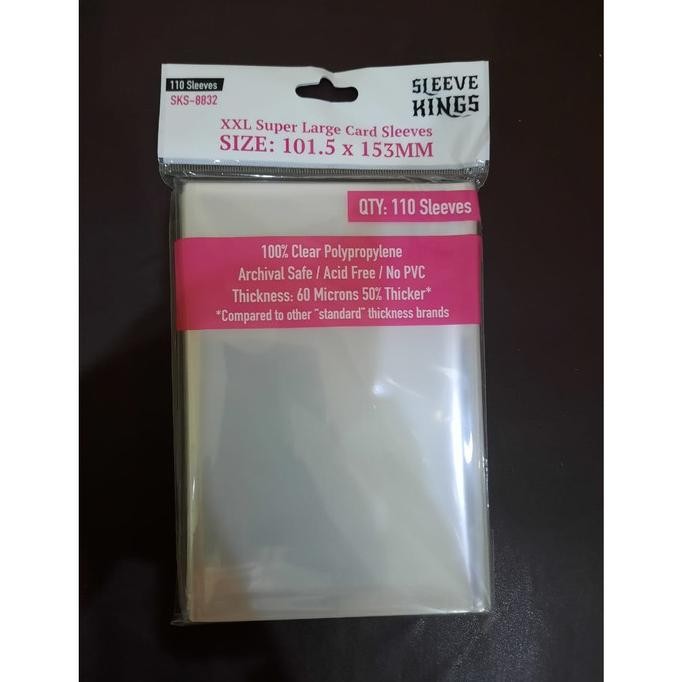 HJK Sleeve Kings "XXL" Card Sleeves 101.5x153 mm -110 Pack, 60 Microns