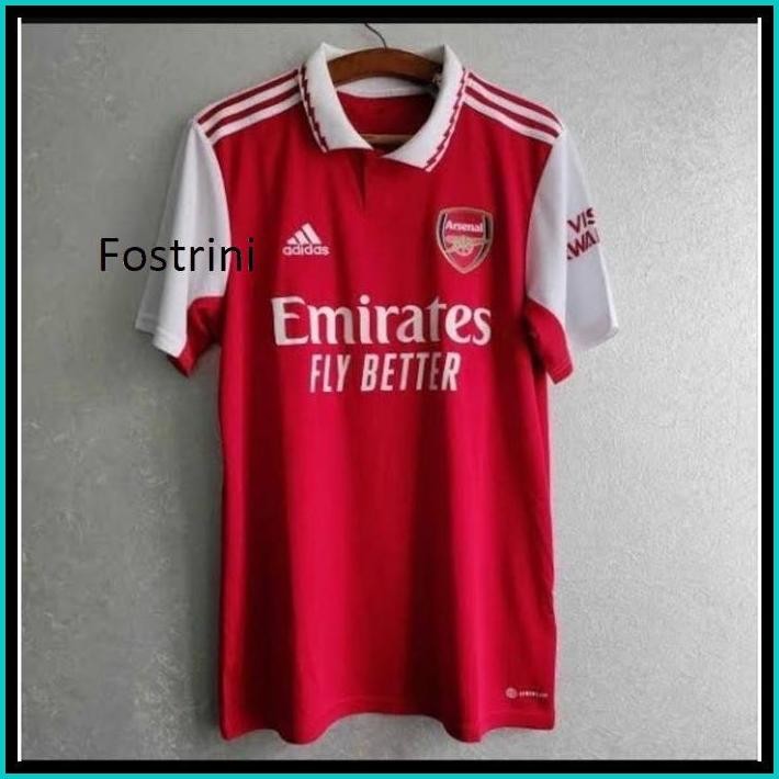 JERSEY BOLA ARSENAL HOME 2022/2023 MERAH KERAH PUTIH 22/23 2024 GRADE ORI S M L XL XXL ATAU 2XL XXXL