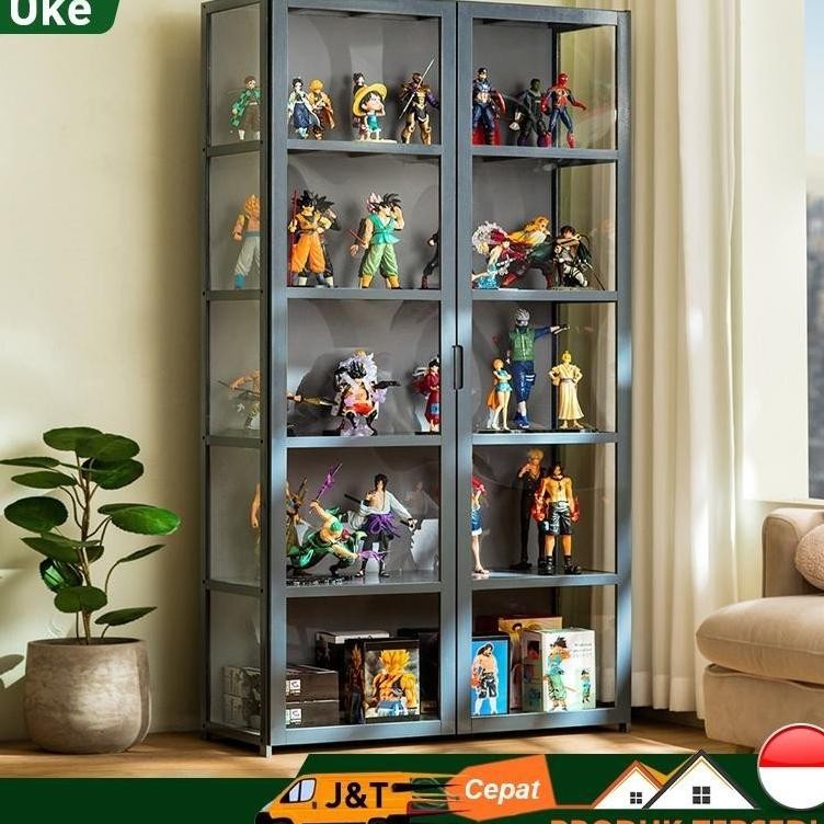 Lemari hias RAK PAJANGAN SERBAGUNA Lemari Pajangan Lemari Display pameran Model Mainan Kaca Lemari p