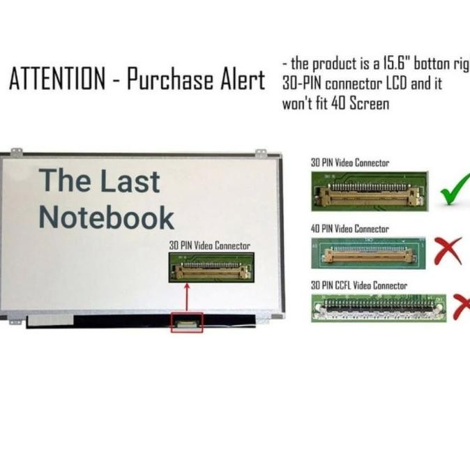 Layar Led Lcd Laptop Msi Gaming Gp62 Gp62-2Qe Gl62 Gl62Qf Full Hd New Stok