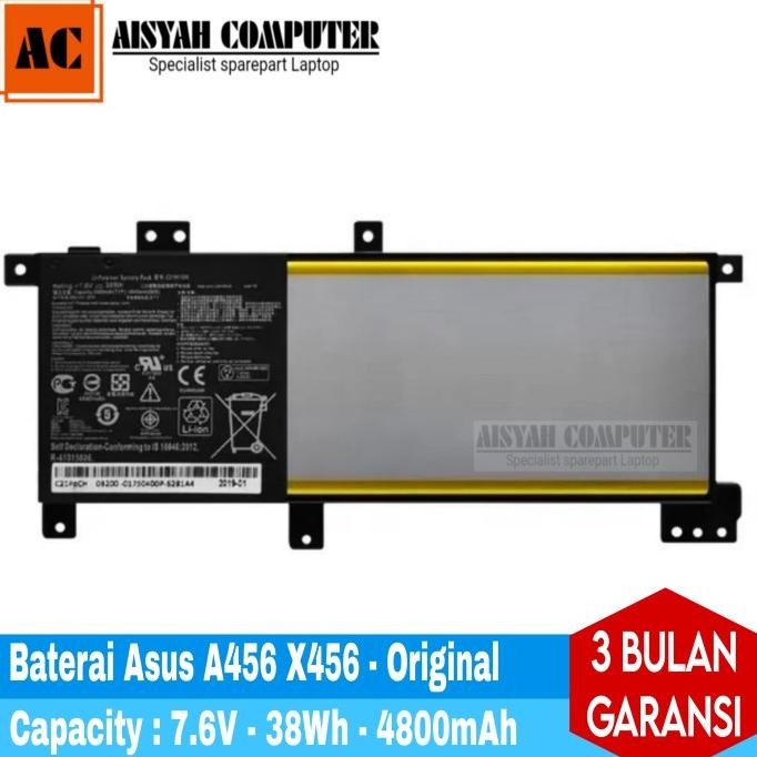 Baterai Batre Laptop Asus A456U A456Ur X456U X456Ur - C21N1508 New Stok
