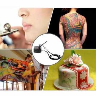 Makmur Set KMOON Air Compressor Airbrush Tatto Nail Art with Spray Gun Airbrusg mini untuk Melukis C