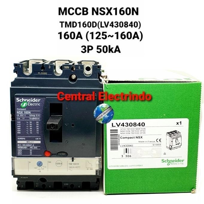 MCCB NSX 160N 3P 160A Schneider.