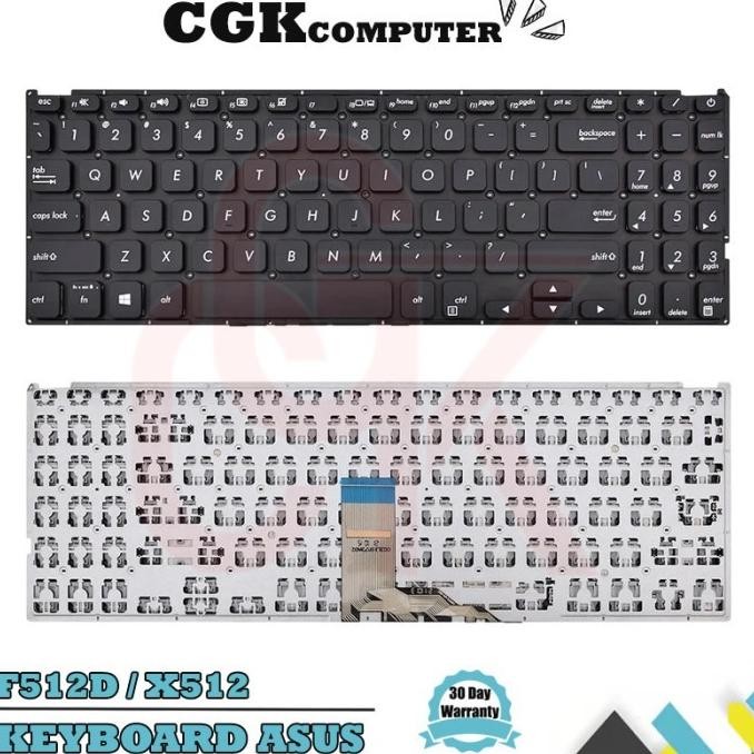 Keyboard Laptop Asus Vivobook 15 F512 F512D F512Da F512Fa F512Fa F512U New Stok
