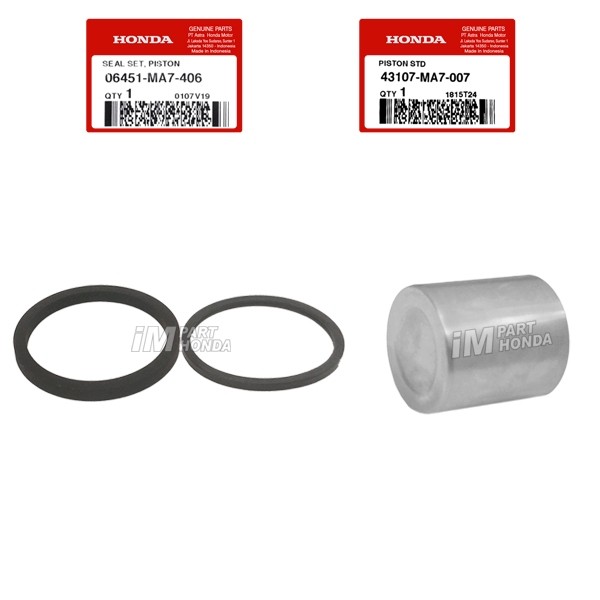 06451-MA7-406 43107-MA7-007 Seal & Piston Kaliper Rem Belakang Blade Supra X 125 CB CBR 150 R CS1 So