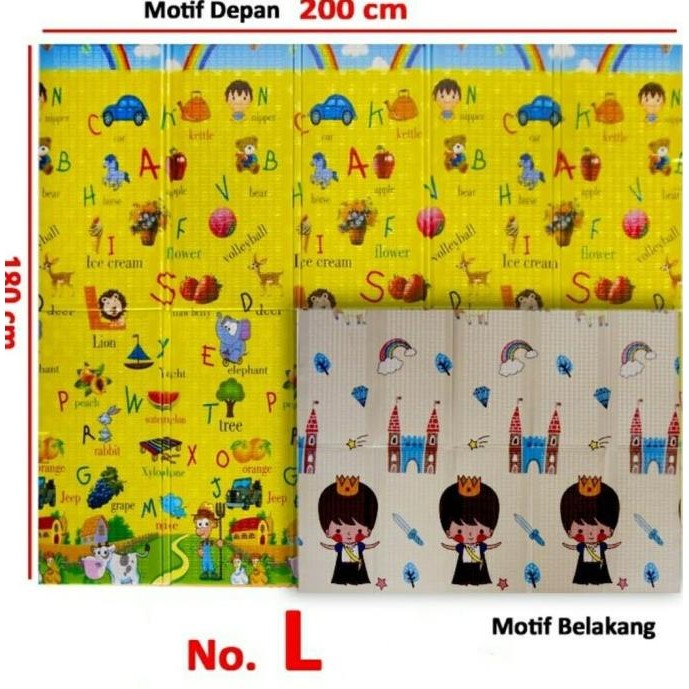 SPEEDS Karpet Lipat Playmat Bayi Karpet Bayi 180x200 cm Matras Bayi