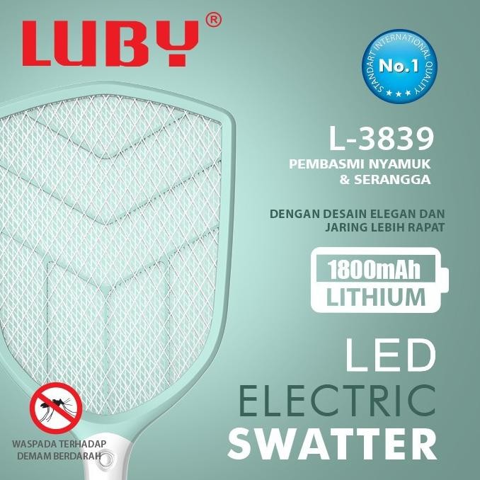 Luby Raket Nyamuk Elektrik Luby type L-3839/ Luby 3839