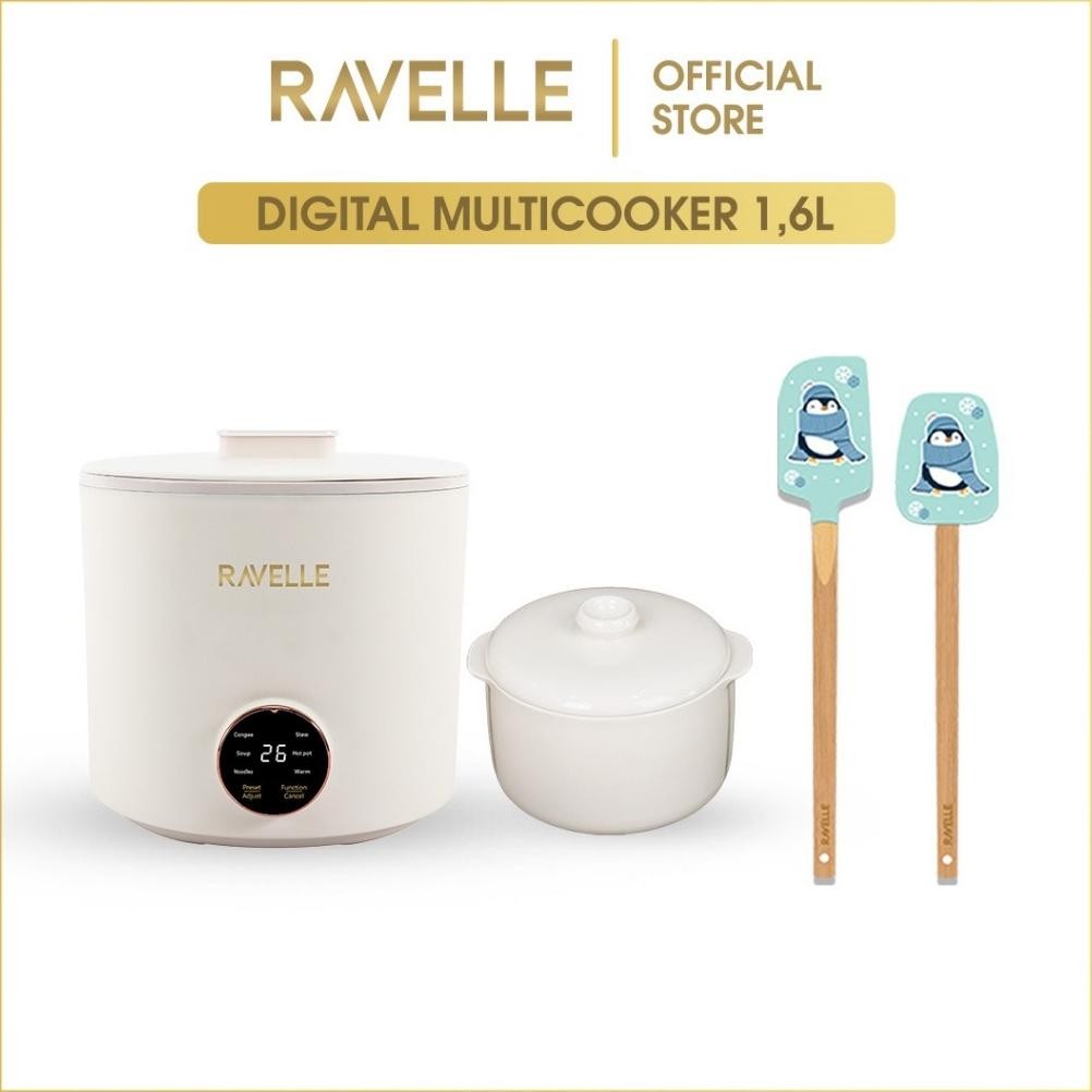RAVELLE Multicooker 1.6 Liter - Panci Kukusan Listrik Multifungsi Low Watt