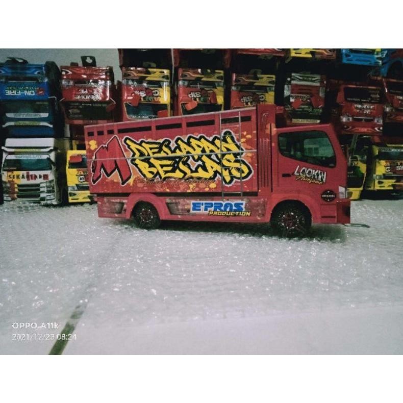 MINIATUR TRUK OLENG PARAH TRENDING TOPIK ,TRUK MAINAN DARI KAYU HALUS