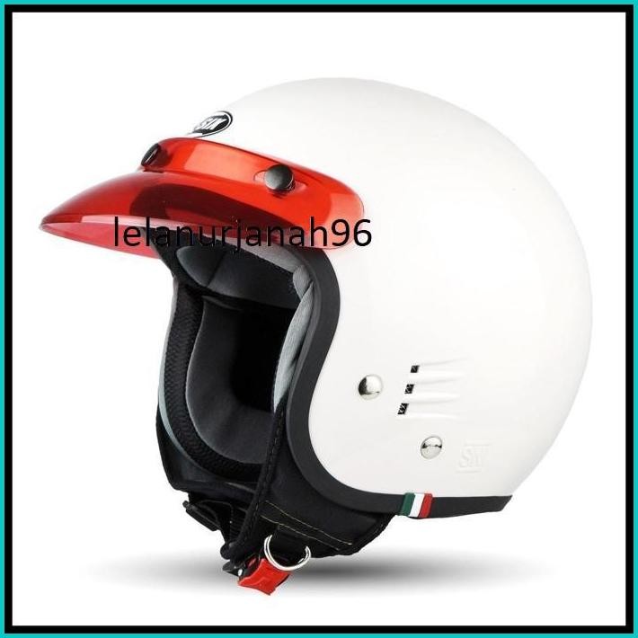HELM RETRO BIP PLAST HELEM BOGO WANITA PRIA TERBARU