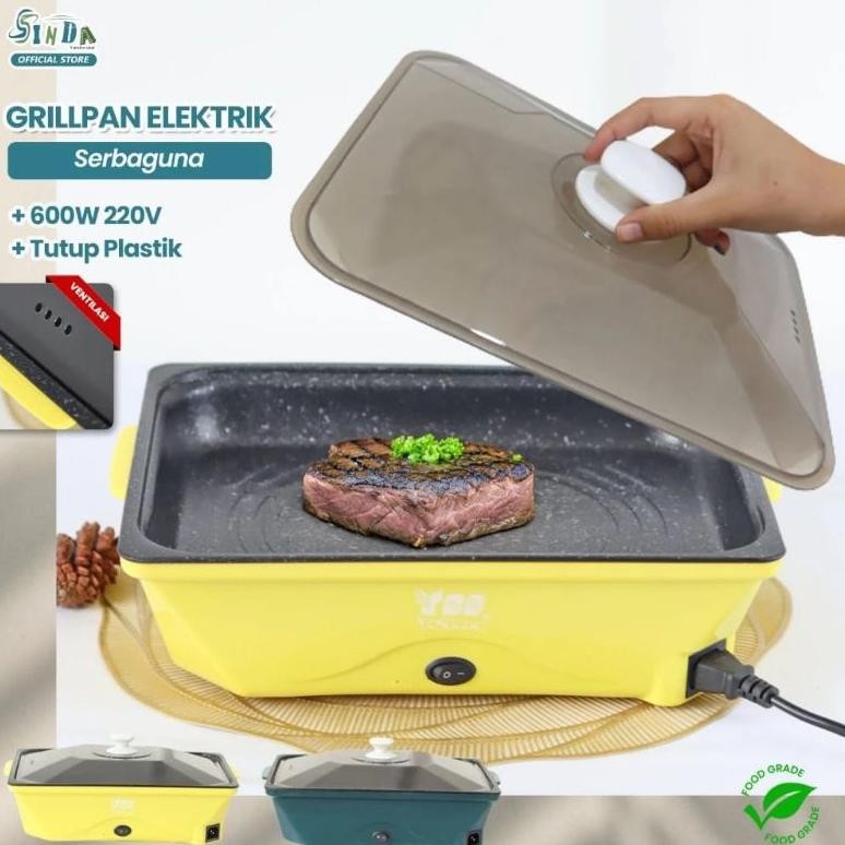 Pemanggang Multifungsi / Pemanggang Elektrik / Panci BBQ Listrik Portabel Sinda