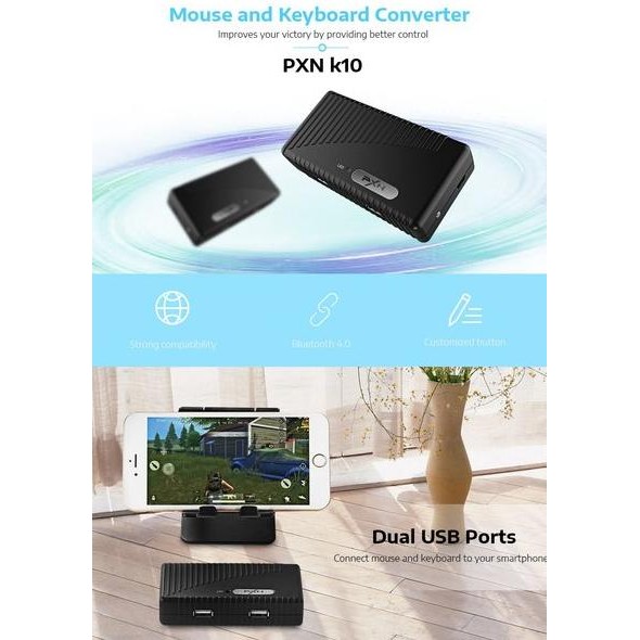 PXN K10 - Battledock Keyboard Mouse Adapter Game Controller Converter
