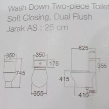 Sale Closet /Kloset Duduk Oulu C 633/ C633 Washdown White/ Closet Duduk