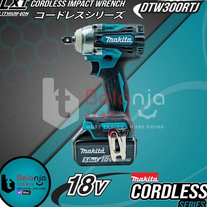 Murah Makita Impact Wrench Cordless Dtw300Rtj Pembuka Baut 18V 1/2" Dtw 300