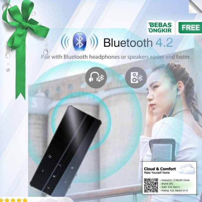 Sale Tengsen Mp3 Player Digital Audio Player Bluetooth Touchscreen - X3