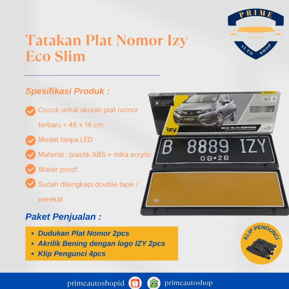 Tatakan Plat Nomor Izy Eco Slim / Tempat Plat Nomor Mika Izy Eco Slim