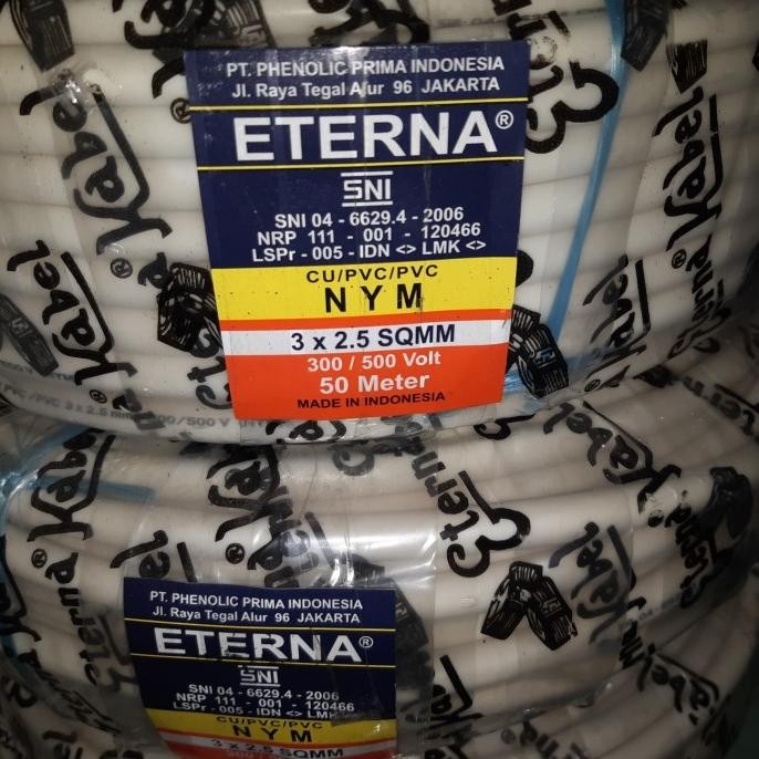 Miliki Eterna 3X2.5 Tembaga 1 Roll 50 Meter Nym