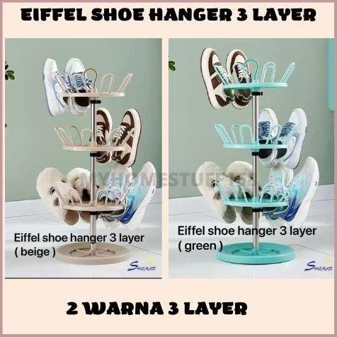 SHENAR RAK JEMURAN PENGERING SEPATU SANDAL / RAK SEPATU SANDAL GANTUNG PUTAR SUSUN TOWER/EIFFEL SHOE