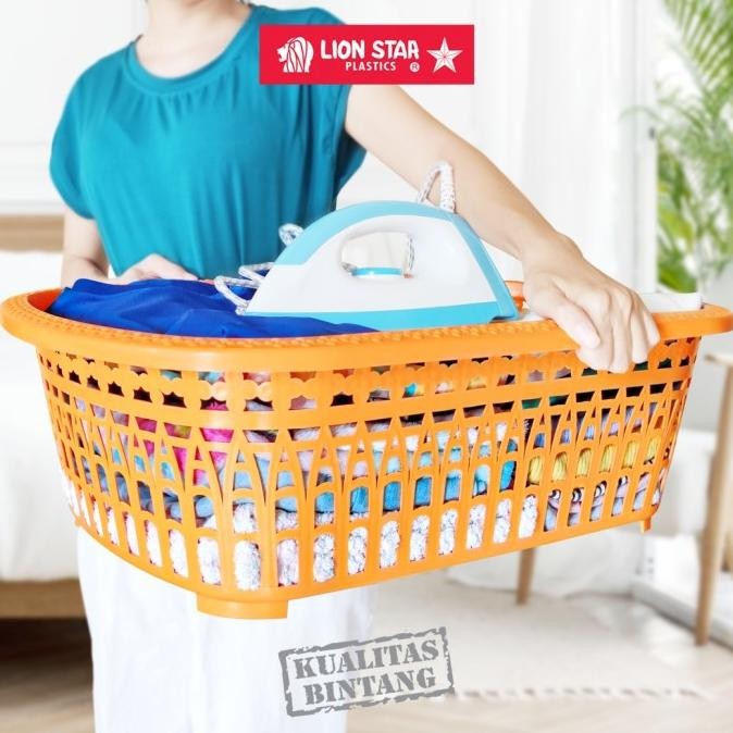 Lion Star Keranjang Baju Pakaian Plastik Kotor Melina Laundry Basket